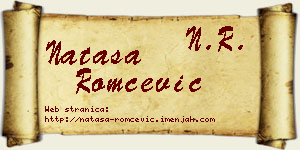 Nataša Romčević vizit kartica